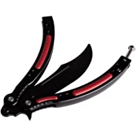 Rans L Entrenador de Mariposas- Cuchillo Balisong Acero Inoxidable Curvo sin Agujeros